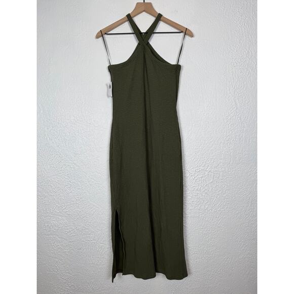 Old Navy Rib Knit Halter Midi Dress in Alpine Tundra NWT Size Large - Picture 3 of 5